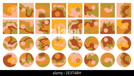 Big Set of Abstract backgrounds icons. Stock Vector