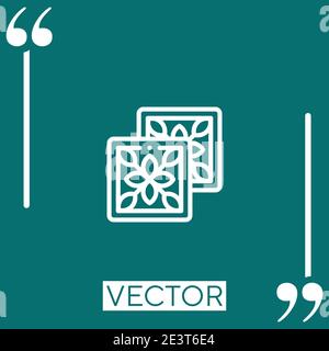 tiles vector icon Linear icon. Editable stroked line Stock Vector