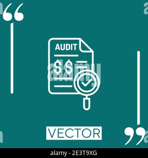 accounting vector icon Linear icon. Editable stroke line Stock Vector