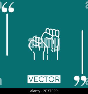 protest vector icon Linear icon. Editable stroked line Stock Vector
