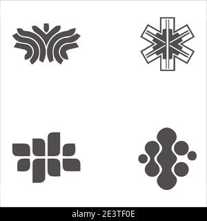 abstract logo vector design element icon set Stock Vector