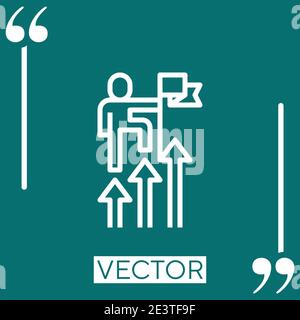 success vector icon Linear icon. Editable stroke line Stock Vector