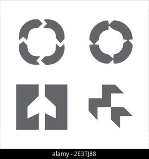 Abstract  arrow symbols for logo design icons Stock Vector
