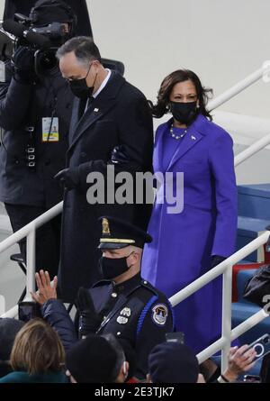 President-elect Kamala Harris and her husband Doug Emhoff, arrive for ...