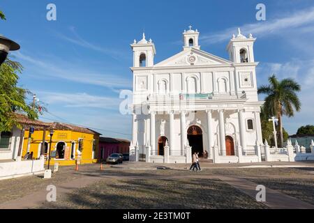 El Salvador Suchitto Iglesia Santa Lucia Suchitoto Church Stock Photo