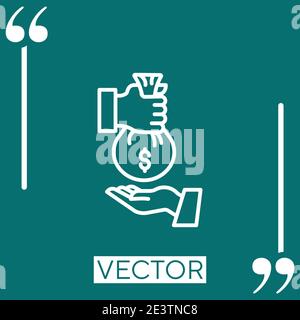 loan vector icon Linear icon. Editable stroke line Stock Vector