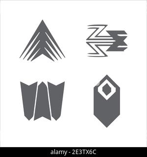 Abstract  arrow symbols for logo design icons Stock Vector