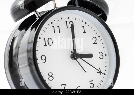 Alarm clock with double bell - winter time and summer time concept Stock Photo