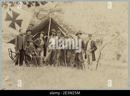 Major General Charles Griffin & staff Stock Photo