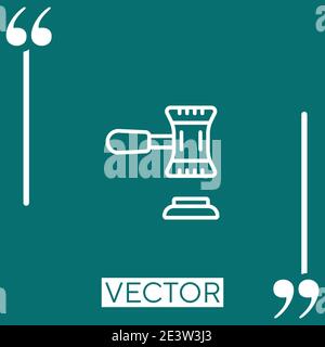 auction vector icon Linear icon. Editable stroke line Stock Vector