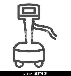 Medical ventilator line icon, healthcare concept, Artificial ventilation of lungs sign on white background, Apparatus for lung ventilation icon in Stock Vector