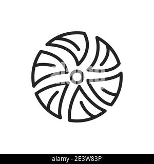 Chocolate paste color line icon. Isolated vector element. Stock Vector