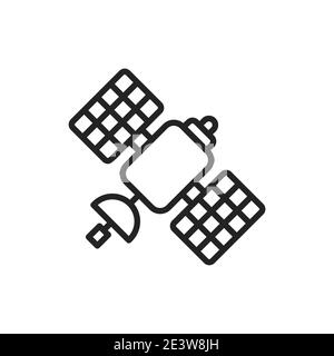 Satellite color line icon. Pictogram for web page, mobile app, promo. Stock Vector