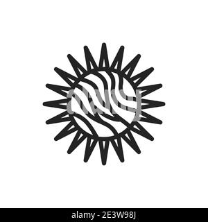 Chestnut paste color line icon. Isolated vector element. Stock Vector