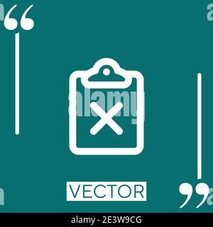 clipboard delete button Linear icon. Editable stroke line Stock Vector
