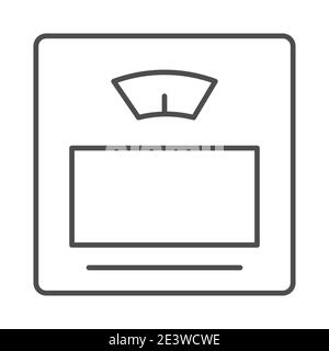 Electric scales icon outline, Stock vector
