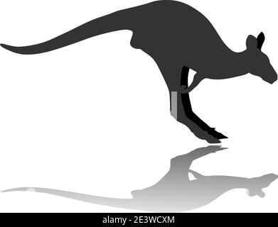 Kangaroo silhouette vector Stock Vector