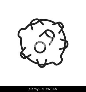Walnut paste color line icon. Isolated vector element. Stock Vector