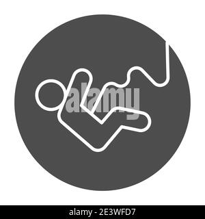 Pregnancy scan solid icon, maternity concept, Baby on ultrasound screen sign on white background, screening baby in womb icon in glyph style for Stock Vector