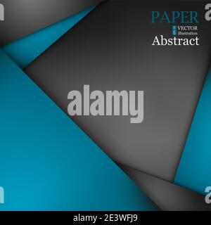 Blue vector background overlap layer triangle and geometric background with spaces for design Stock Vector