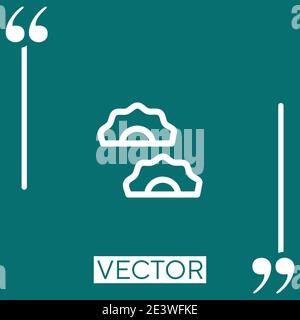 dumplings vector icon Linear icon. Editable stroked line Stock Vector