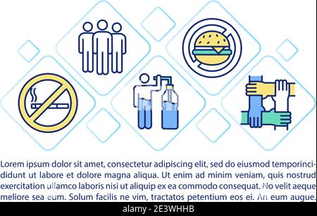 Workplace wellness concept icon with text Stock Vector