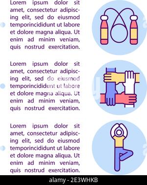 On site fitness and corporate yoga concept icon with text Stock Vector