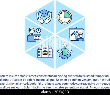 Workplace wellness concept icon with text Stock Vector