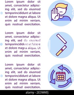 Smoking cessation programs concept icon with text Stock Vector