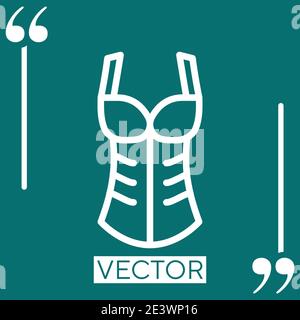 corset Linear icon. Editable stroke line Stock Vector