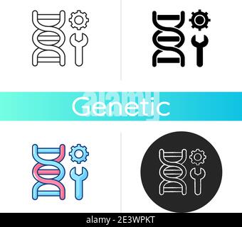 Genetic engineering icon Stock Vector