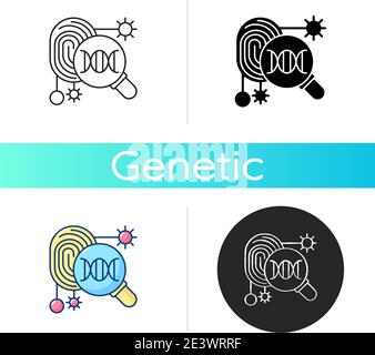 DNA fingerprinting icon Stock Vector