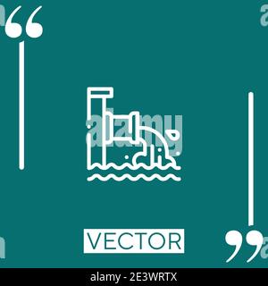 waste water vector icon Linear icon. Editable stroked line Stock Vector