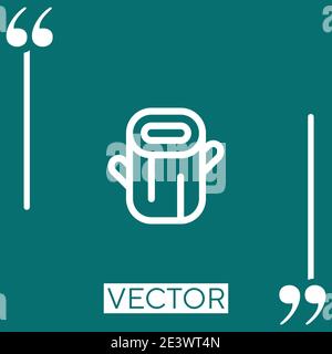 stump vector icon Linear icon. Editable stroke line Stock Vector
