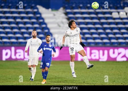 Getafe, Madrid, Spain. 20th Jan, 2021. Shinji Okazaki of SD Huesca during La Liga match between Getafe CF and SD Huesca at Coliseum Alfonso Perez in Getafe, Spain. January 20, 2021. Credit: Angel Perez/ZUMA Wire/Alamy Live News Stock Photo