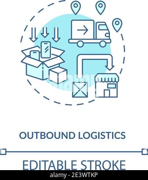 Outbound logstics concept icon Stock Vector