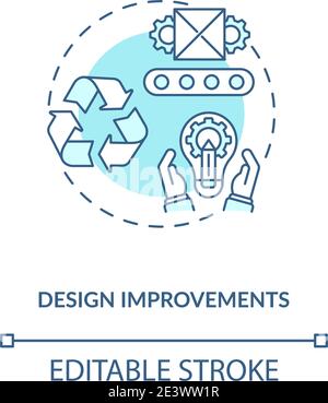 Design improvements concept icon Stock Vector