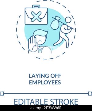 Laying off employes concept icon Stock Vector