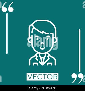 doctor vector icon Linear icon. Editable stroke line Stock Vector