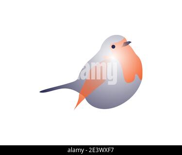 Vector bird in gradient style. Digital art Stock Vector