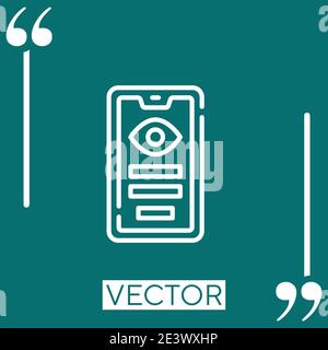 spyware vector icon Linear icon. Editable stroked line Stock Vector