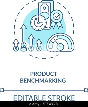 Product benchmarking concept icon Stock Vector