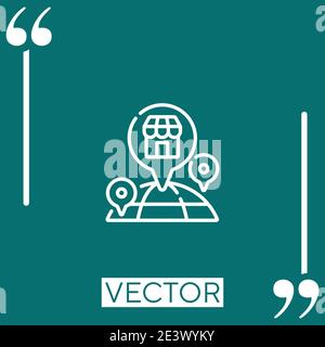 franchise vector icon Linear icon. Editable stroked line Stock Vector