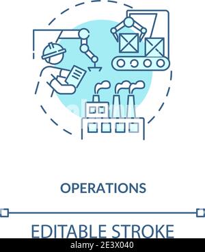 Operations optimization concept icon Stock Vector
