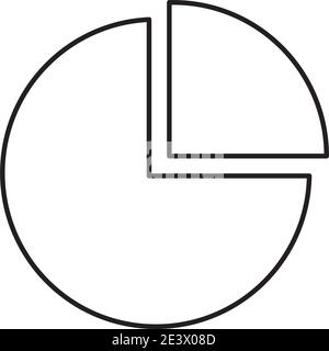 pie chart icon over white background, vector illustration Stock Vector ...