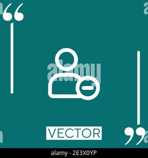 remove person outlined interface button vector icon Linear icon. Editable stroke line Stock Vector