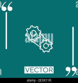 timing belt vector icon Linear icon. Editable stroke line Stock Vector