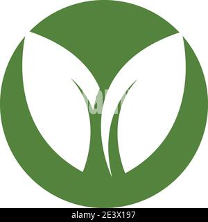 green leaf logo vector Stock Vector