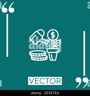 growth Linear icon. Editable stroke line Stock Vector