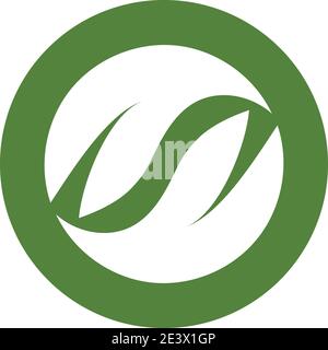 green leaf logo vector Stock Vector